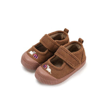 Load image into Gallery viewer, kids camel fur slip on shoes