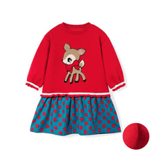 将图片加载到图库查看器,girls red fleece dress