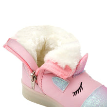 Load image into Gallery viewer, girls pink padded boots