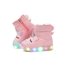 Load image into Gallery viewer, girls pink padded boots