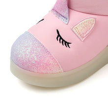 Load image into Gallery viewer, girls pink padded boots