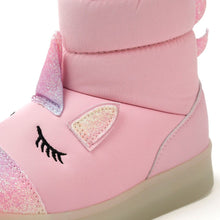 Load image into Gallery viewer, girls pink padded boots