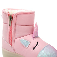 Load image into Gallery viewer, girls pink padded boots