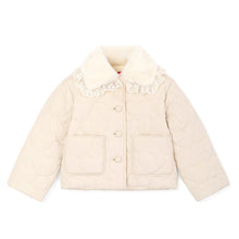 将图片加载到图库查看器,girls ivory quilted jacket