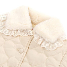 将图片加载到图库查看器,girls ivory quilted jacket