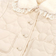 将图片加载到图库查看器,girls ivory quilted jacket