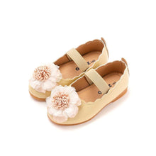 将图片加载到图库查看器,girls yellow flower mary jane shoes