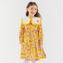 将图片加载到图库查看器,girls yellow flower dress