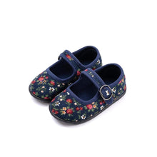 Load image into Gallery viewer, girls navy slip on shoes