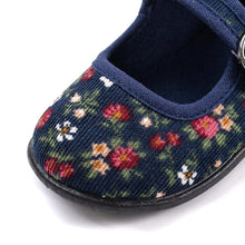 Load image into Gallery viewer, girls navy slip on shoes