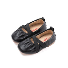 Load image into Gallery viewer, toddler black flat shoes
