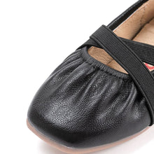 Load image into Gallery viewer, toddler black flat shoes