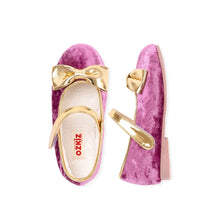 Load image into Gallery viewer, girls purple fur mary jane shoes