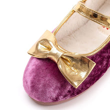 Load image into Gallery viewer, girls purple fur mary jane shoes