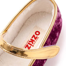 Load image into Gallery viewer, girls purple fur mary jane shoes