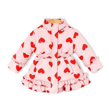 将图片加载到图库查看器,girls pink heart padded jacket