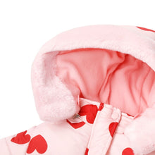 将图片加载到图库查看器,girls pink heart padded jacket