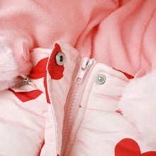 将图片加载到图库查看器,girls pink heart padded jacket
