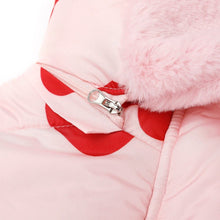 将图片加载到图库查看器,girls pink heart padded jacket