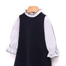Load image into Gallery viewer, girls navy dress