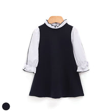 Load image into Gallery viewer, girls navy dress