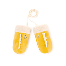 将图片加载到图库查看器,kids mustard winter mittens