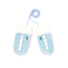 将图片加载到图库查看器,kids blue winter mittens