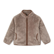 将图片加载到图库查看器,kids brown fleece jacket