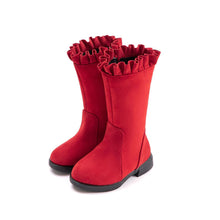 Load image into Gallery viewer, girls winter red long boots