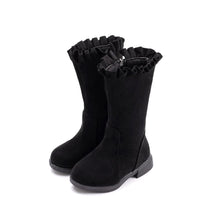 Load image into Gallery viewer, girls winter black long boots