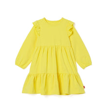 将图片加载到图库查看器,girls yellow frill dress