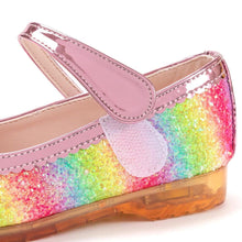 将图片加载到图库查看器,girls pink rainbow mary jane shoes