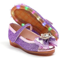 Load image into Gallery viewer, girls purple led mary jane shoes