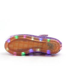 Load image into Gallery viewer, girls purple led mary jane shoes