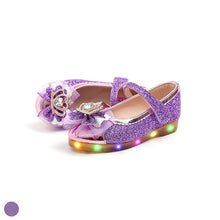 Load image into Gallery viewer, girls purple led mary jane shoes