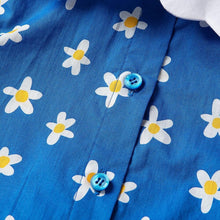 将图片加载到图库查看器,girls blue flower t-shirt