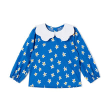 将图片加载到图库查看器,girls blue flower t-shirt