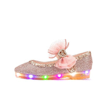 Load image into Gallery viewer, girls gold glitter mary jane shoes
