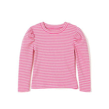 Load image into Gallery viewer, girls pink striped t-shirt
