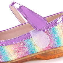将图片加载到图库查看器,girls purple rainbow mary jane shoes