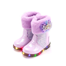 Load image into Gallery viewer, girls purple winter boots