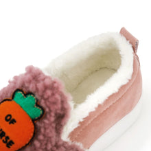 将图片加载到图库查看器,kids pink fur slip-on shoes