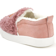 将图片加载到图库查看器,kids pink fur slip-on shoes