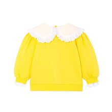 将图片加载到图库查看器,girls yellow frill sweatshirt