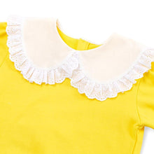 Load image into Gallery viewer, girls yellow frill sweatshirt
