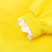 将图片加载到图库查看器,girls yellow frill sweatshirt