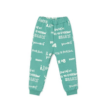 Load image into Gallery viewer, kids mint printed pants
