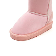 将图片加载到图库查看器,girls pink winter fur boots
