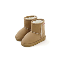Load image into Gallery viewer, kids beige winter fur boots