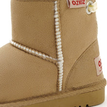 Load image into Gallery viewer, kids beige winter fur boots